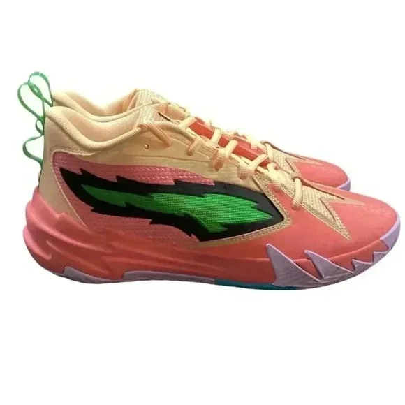 Puma Basketball Shoes Men 9 Orange Scoot Zero Georgia Peach Sneakers Lace Up NEW